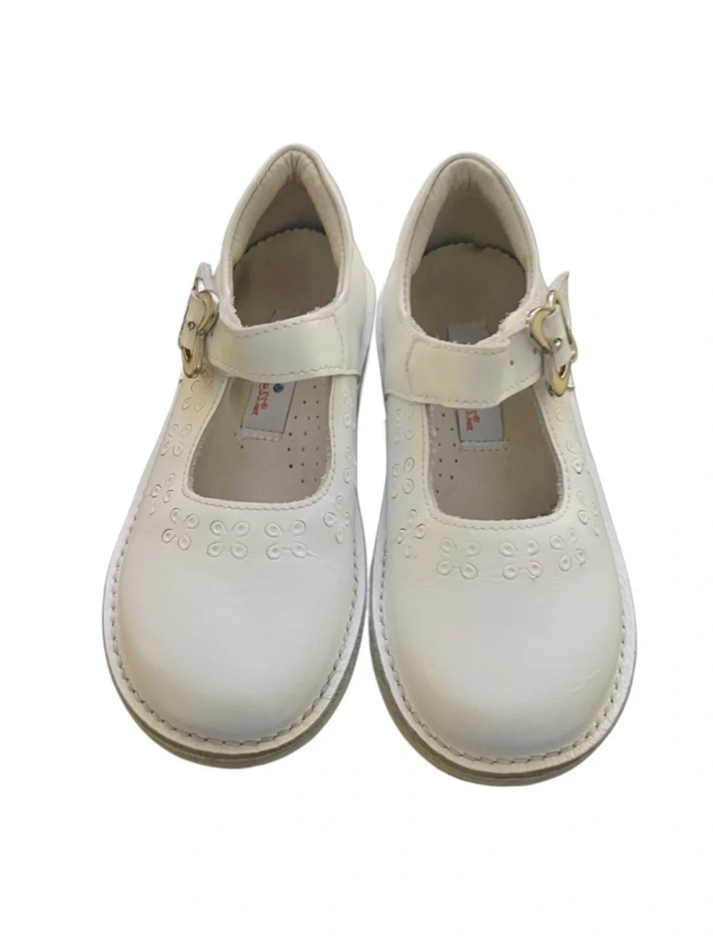 Kid Express White Mary Janes Dress Shoes Sz 11W